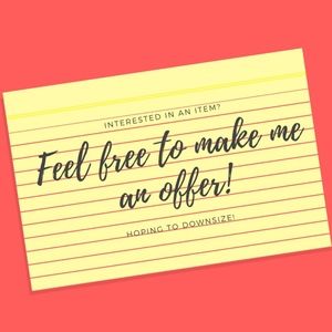 Interested in something? Make me an offer!